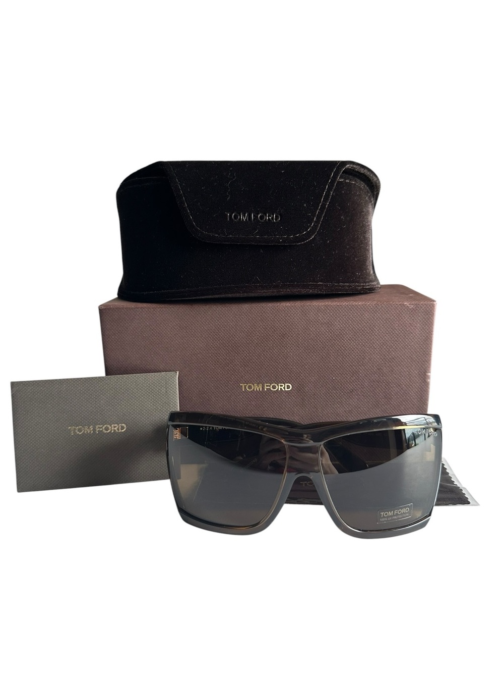 Tom Ford Brown Shield Sunglasses